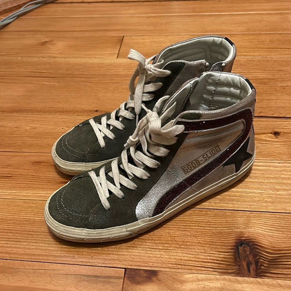 Golden Goose high top sneakers. Size 6.5. Like new, no imperfections.